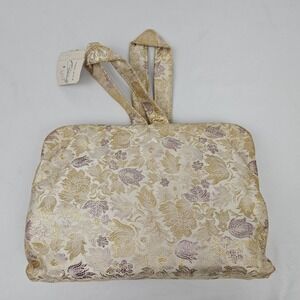 Vtg Travel Toiletry Bag Celebrity Floral Vinyl Toiletries w/ Containers MCM NOS